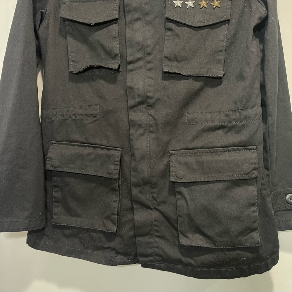 Monarda Patchwork Utility Black Jacket With Hood - image 3